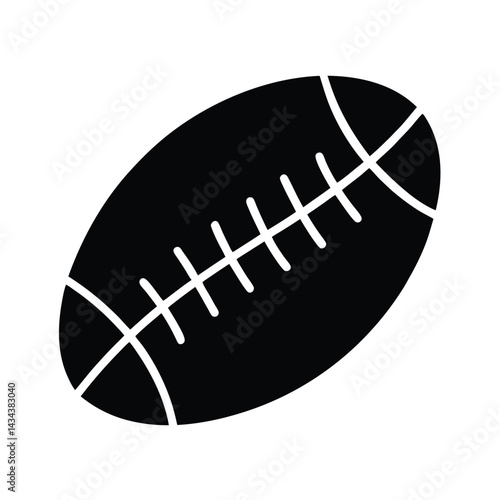 aussie rules football ball stencil icon vector illustration
