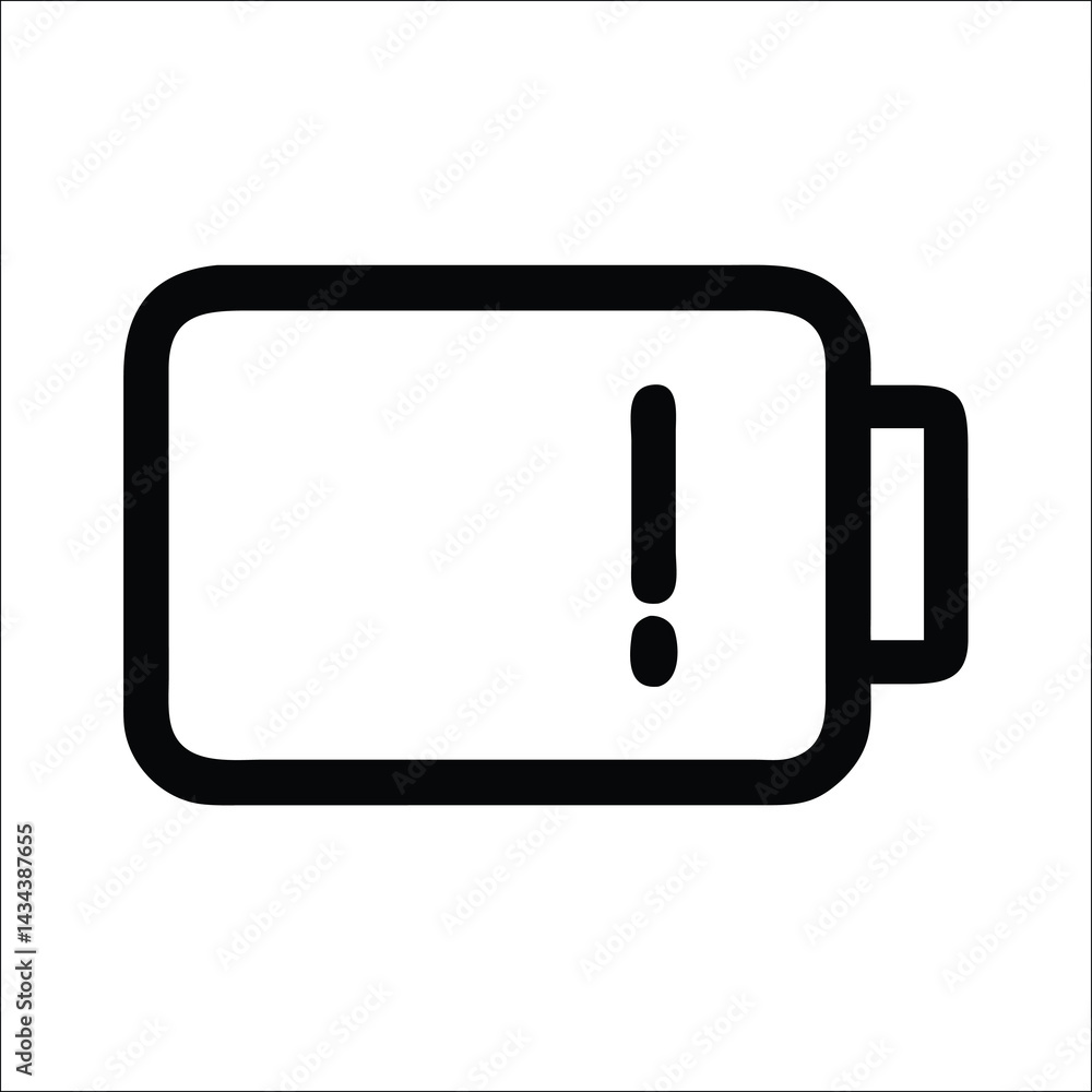 Low battery icon energy saving alert Low battery icon energy saving alert