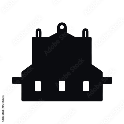 Black PCB Vise Vector Silhouette