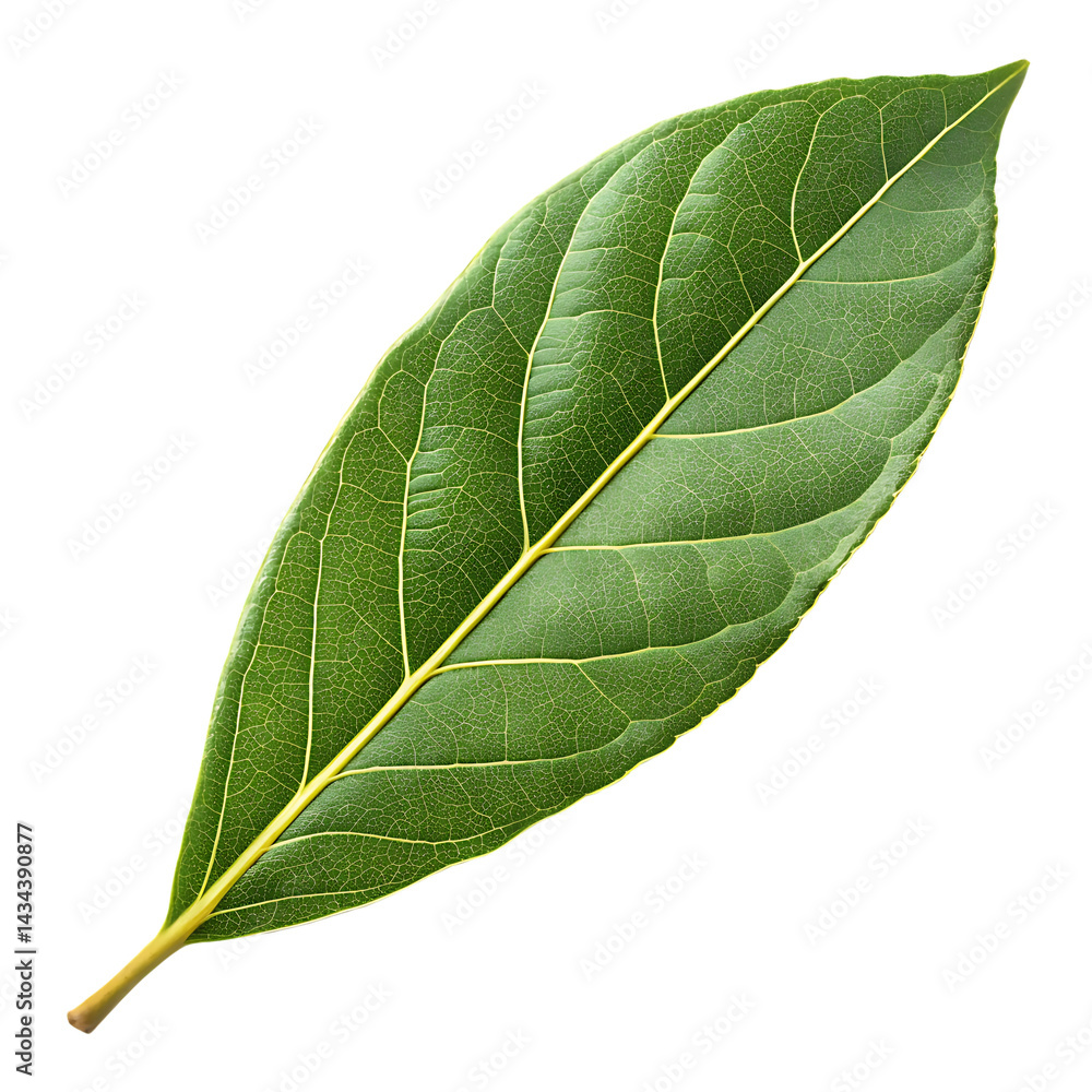 Obraz premium Green leaf macro isolated on black