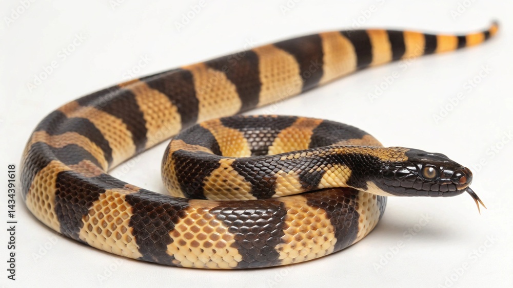 Fototapeta premium Bismarck Ringed Python on studio background