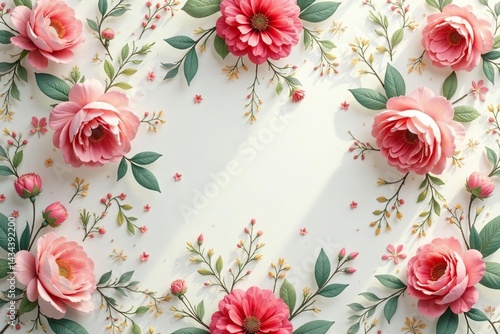 Wallpaper Mural Subtle floral motifs arranged in a repeating pattern ideal for interior spaces , art, soft Torontodigital.ca