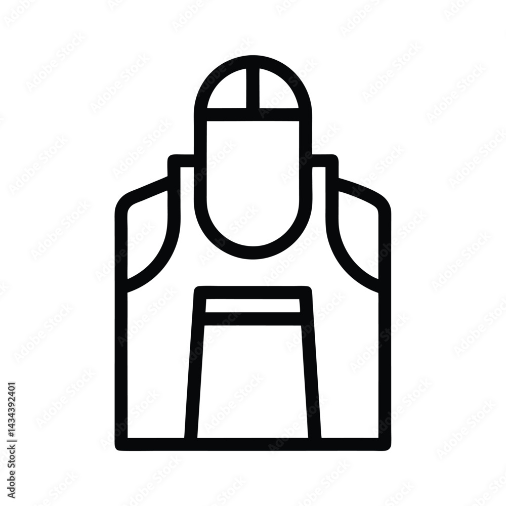 Minimalist Overalls Icon Simple Line Drawing Vector Minimalist Overalls Icon Simple Line Drawing Vector