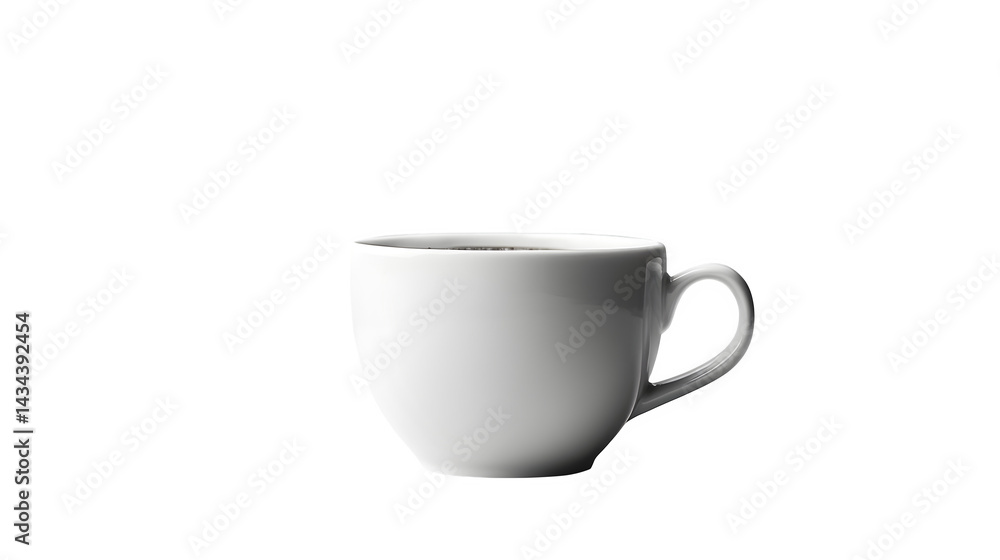 Hot coffee mug with steam rising, isolated on white background Hot coffee mug with steam rising, isolated on white background