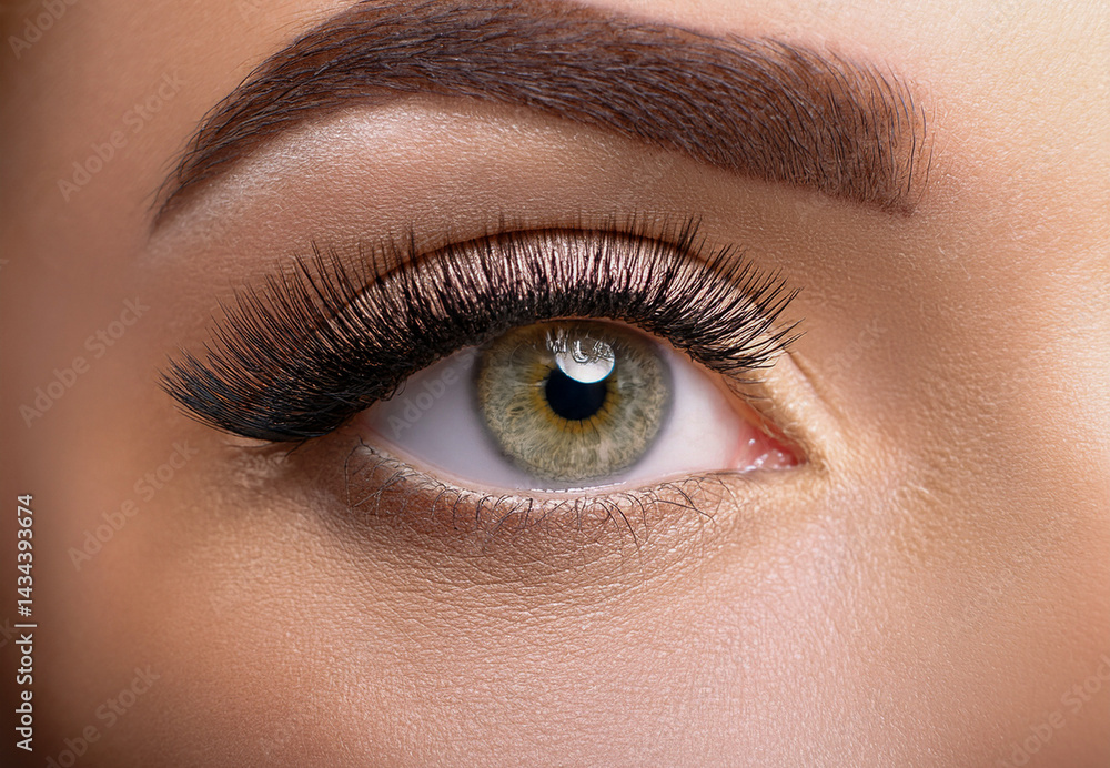 Fototapeta premium close up of female eye with make up