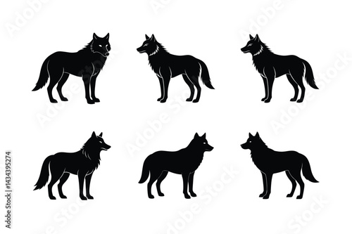 Nature Inspired Howling Wolf Vector