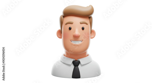 Isolated Smiling Man Avatar Profile Business