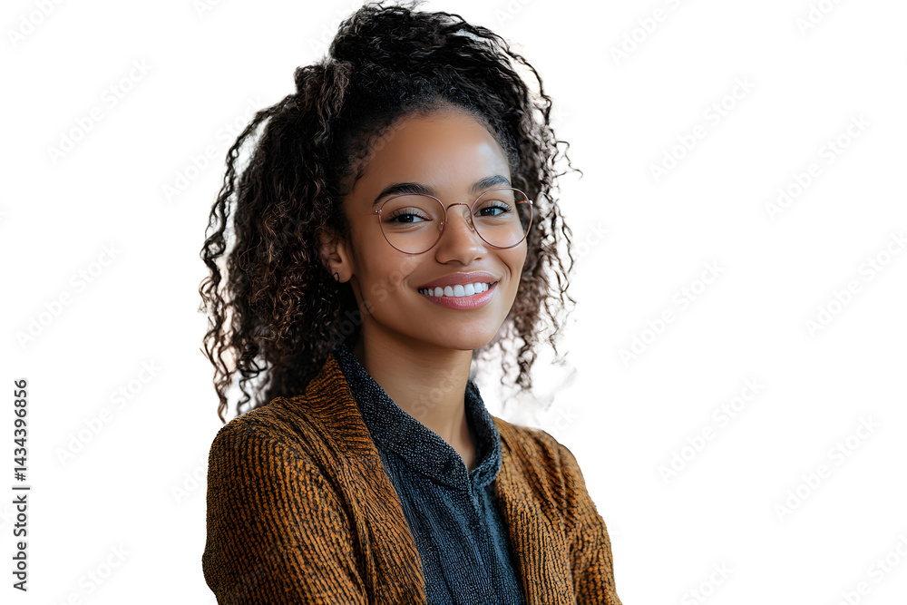 a mixed woman guiding students at an international school for creative minds