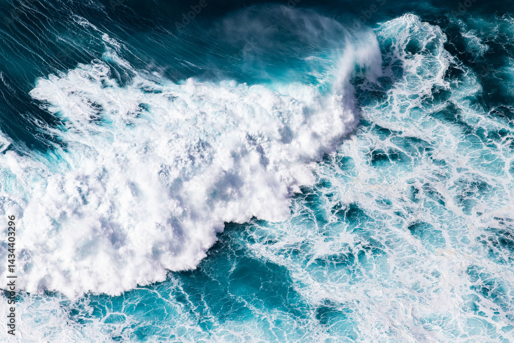 abstract aerial view background of blue waves