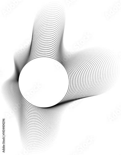 Vector form featuring a round center and liquid-inspired edges shaped with progressive opacity transitions.