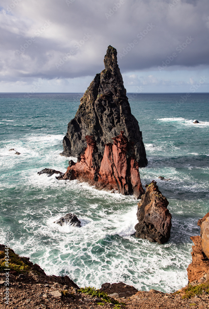 dramatic coastline with rocks of Madeira, Portugal