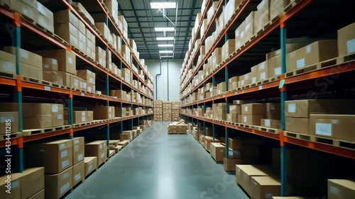 Wallpaper Mural shelves in a warehouse Torontodigital.ca