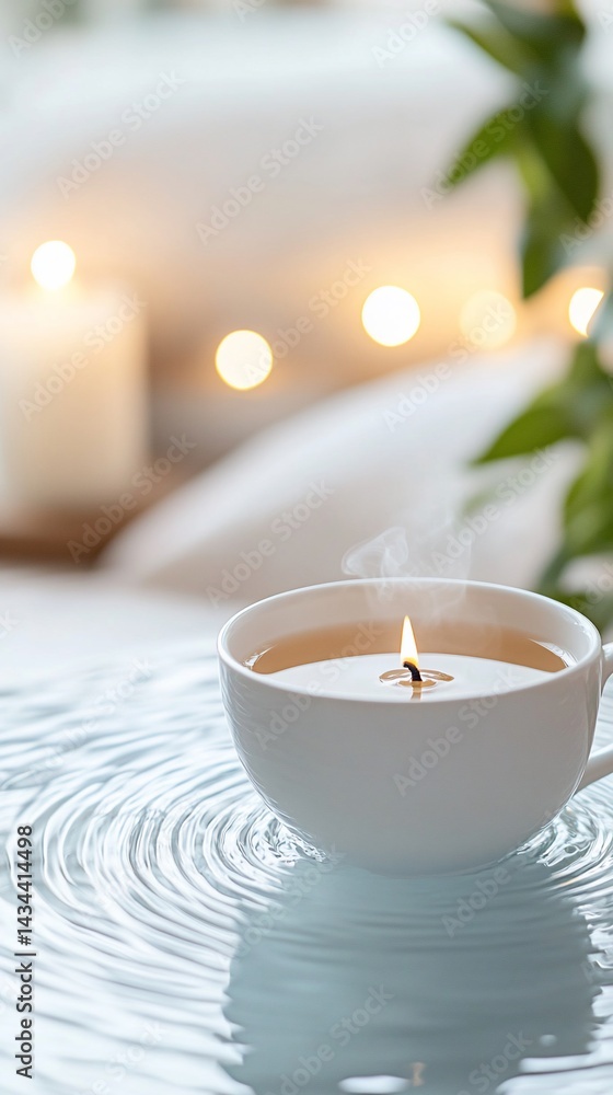 Serene Spa Candle Relaxation Wellness Serene Spa Candle Relaxation Wellness
