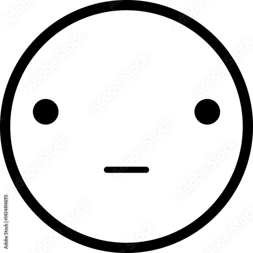 Hollow face with a slight grin and a serious stare.