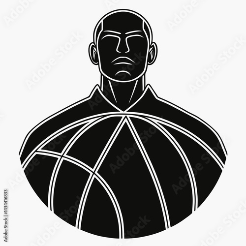 Basketball player vector illustration for sports branding and promotional materials