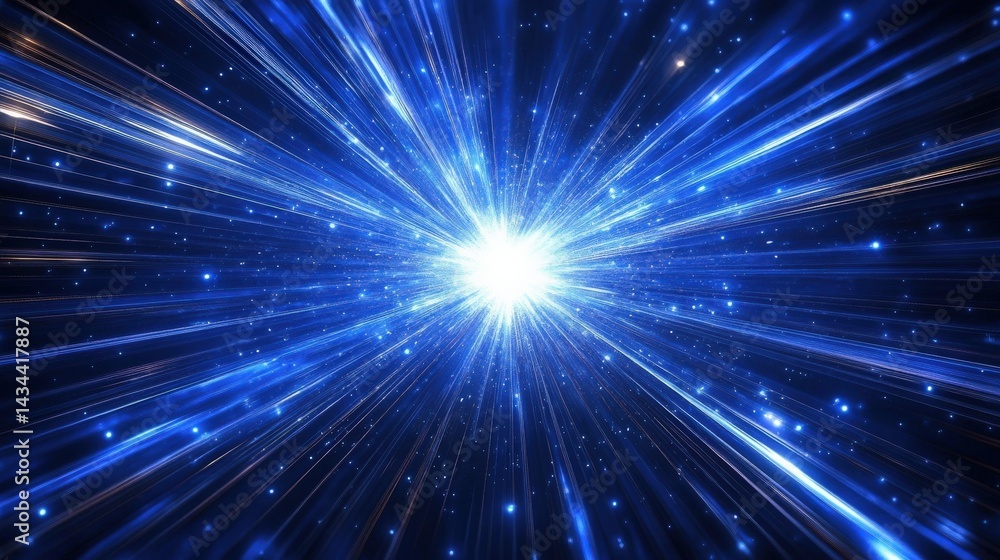 Abstract Light Burst Explosion in Space Abstract Light Burst Explosion in Space