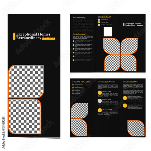 real estate flyer creative business trifold design