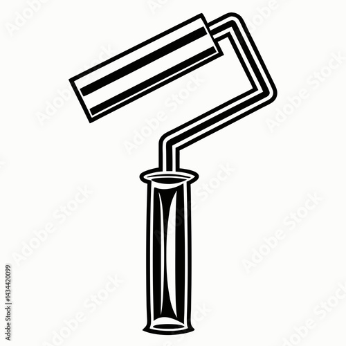 Vector design of a paint roller for interior design and home improvement projects
