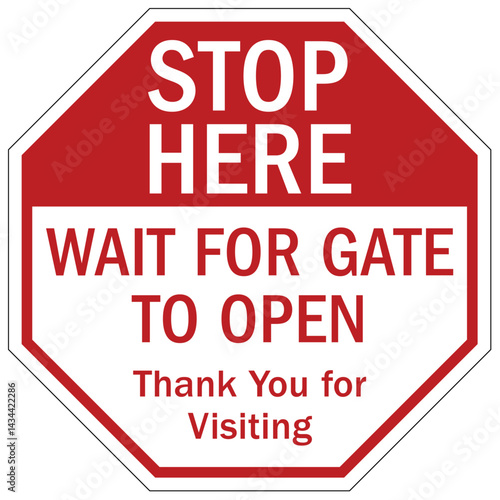 Stop sign wait for gate to open