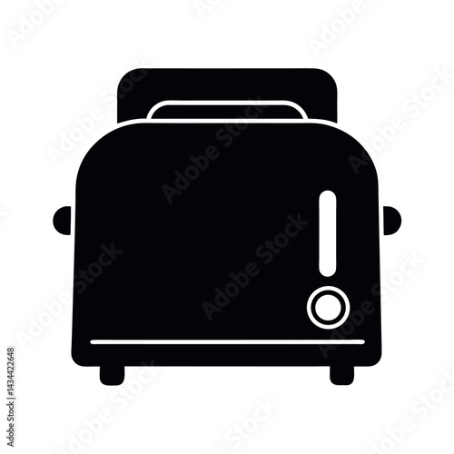 Toaster Silhouette Black Vector