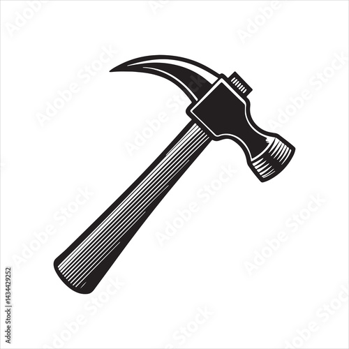 claw hammer vector art illustration