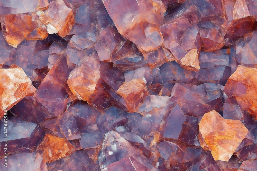 Textura de cristais naturais em diversas cores e formações facetadas com aparência translúcida e superfície irregular, ideal para padrões e fundos, IA generativa Textura de cristais naturais em diversas cores e formações facetadas com aparência translúcida e superfície irregular, ideal para padrões e fundos, IA generativa