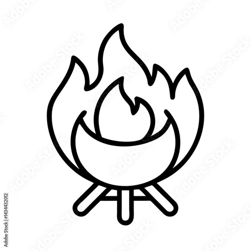 Campfire flame fire bonfire burning heat warm outdoor camp flaming hot blaze light danger firepit