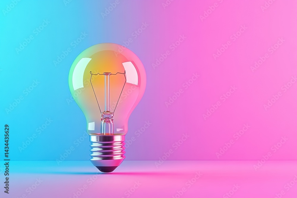 Fototapeta premium Unique concept light bulb 3D image