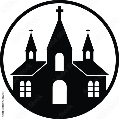 Wallpaper Mural church silhouette vector Torontodigital.ca