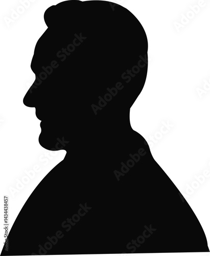 a man head silhouette vector