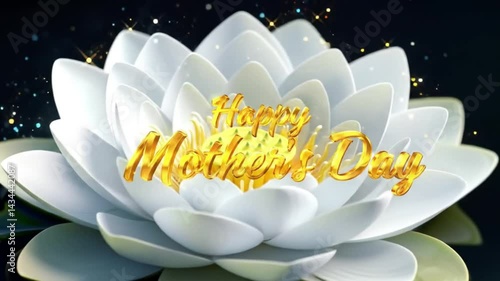 Wallpaper Mural Lotus flower opens to reveal glowing "Happy Mother’s Day"
 Torontodigital.ca