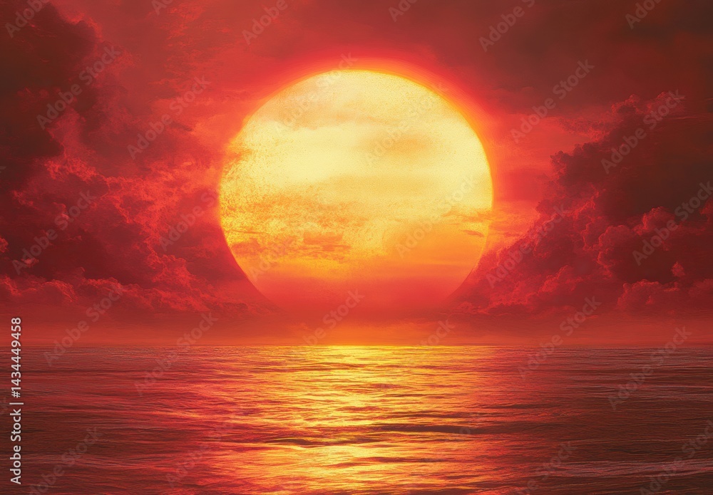sunset over the sea sunset over the sea