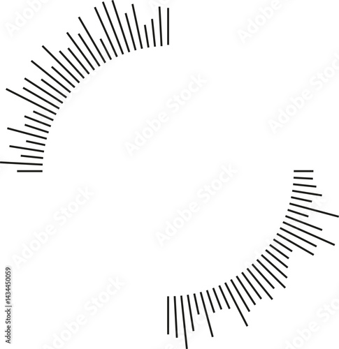Circular shape with irregular rays radiating outward from the center.