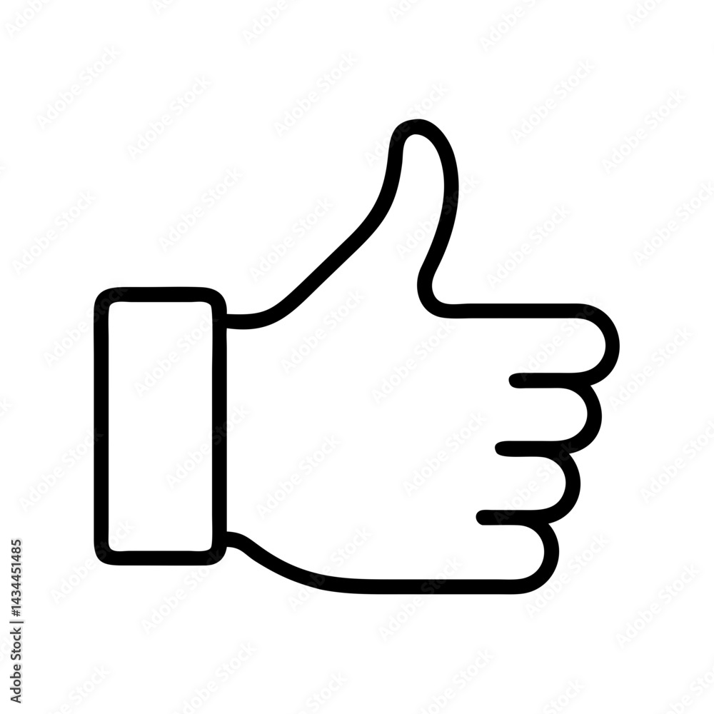 Thumbs up like icon vector illustration hand gesture symbol approval sign positive feedback outline design Thumbs up like icon vector illustration hand gesture symbol approval sign positive feedback outline design
