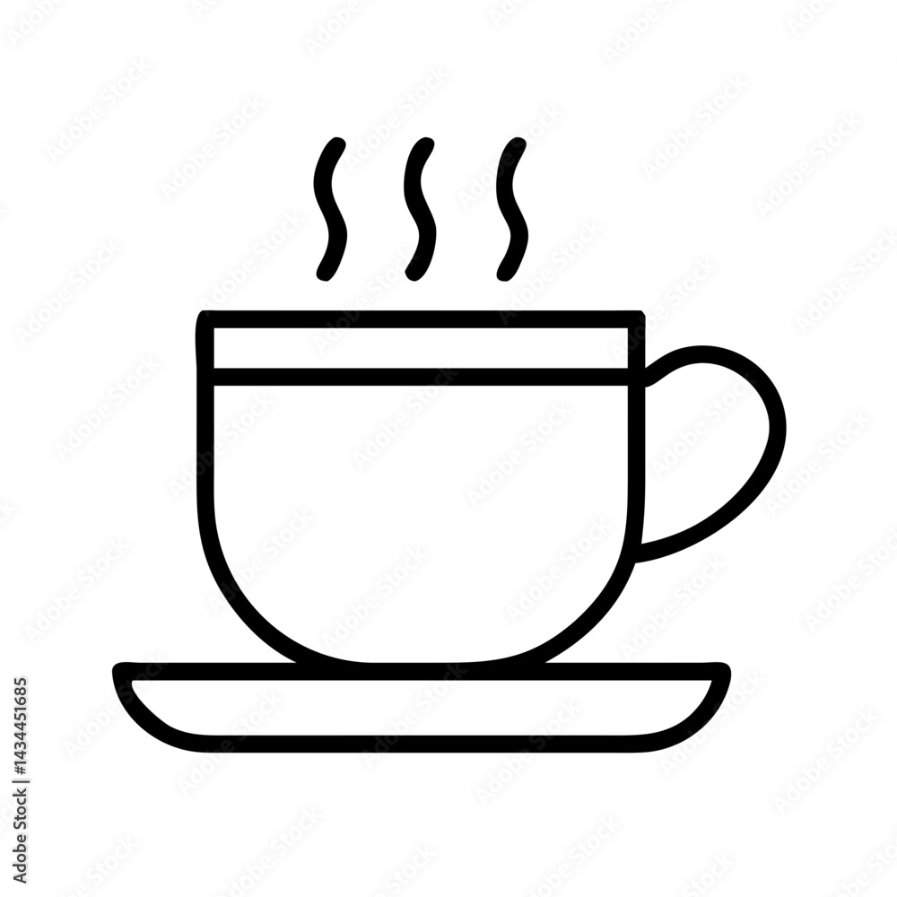 Hot coffee cup vector illustration for cafe menu design and morning beverage icon concept art Hot coffee cup vector illustration for cafe menu design and morning beverage icon concept art