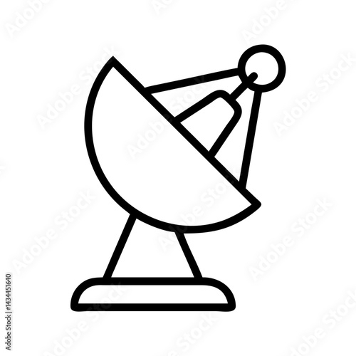 Satellite dish antenna vector icon illustration for communication broadcast and technology use