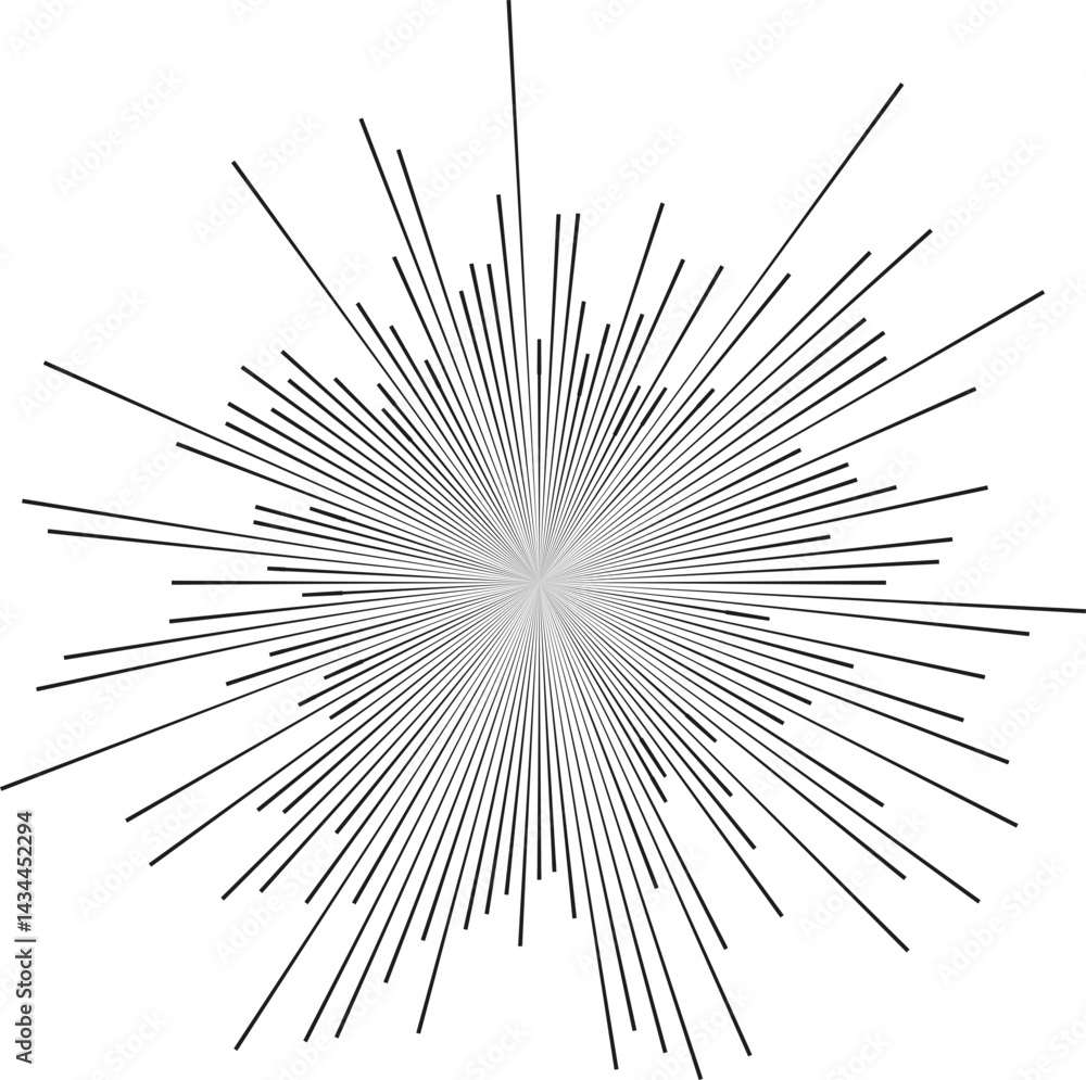 Fototapeta premium Line tapering to the center