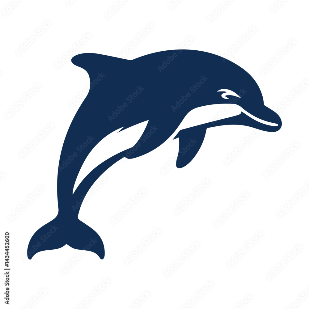Naklejka premium dolphin isolated on white