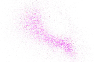 pink glitter flying, isolated on white background and texture, clipping path	