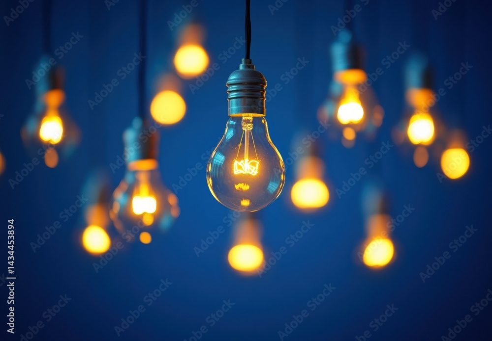 light bulbs on a dark background light bulbs on a dark background