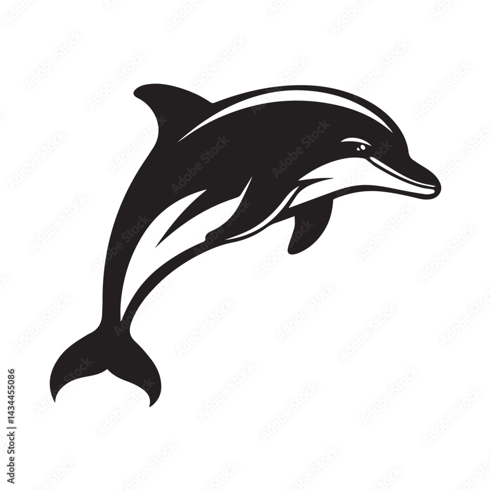 Fototapeta premium dolphin isolated on white background