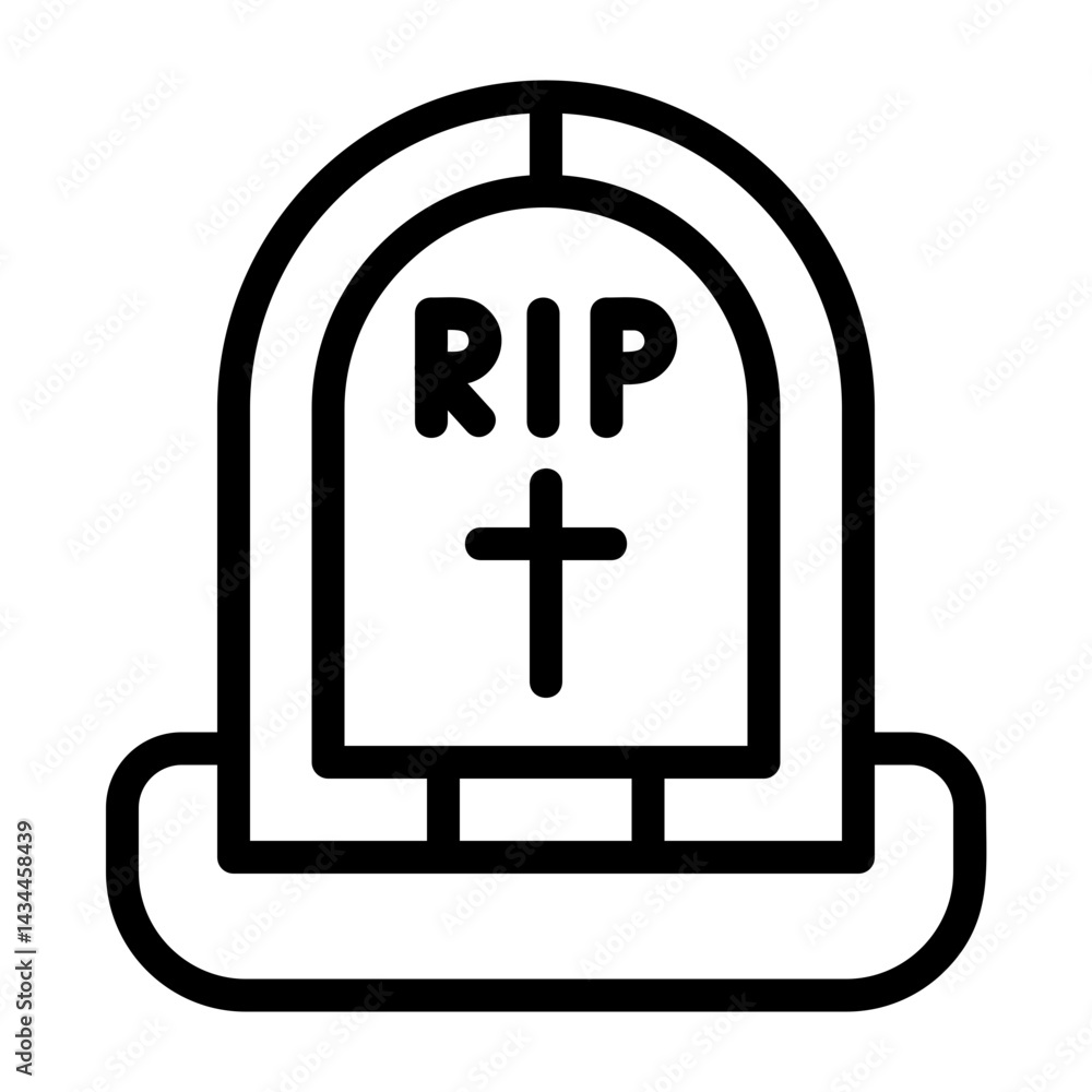 Obraz premium Funeral Out line Icon