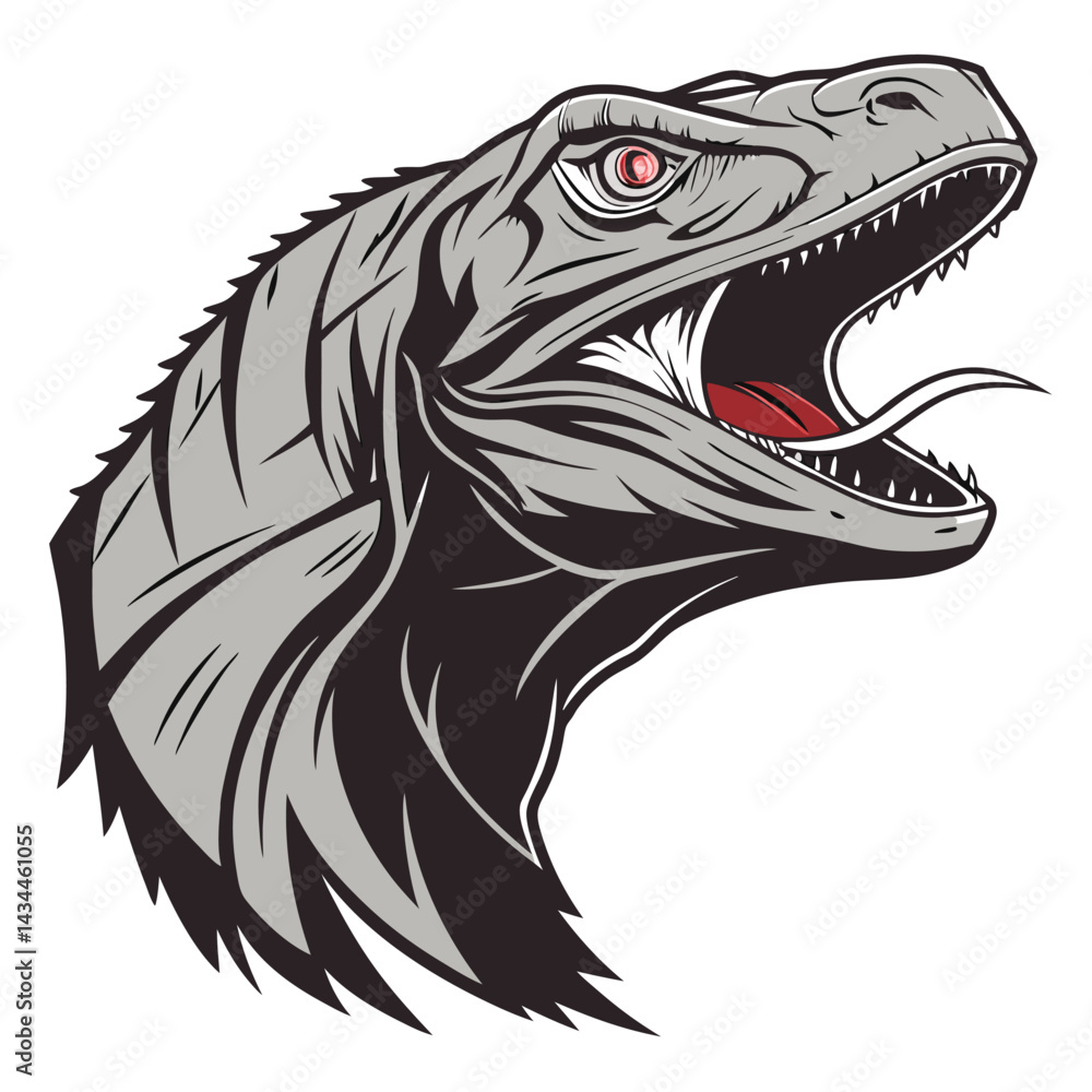 custom made wallpaper toronto digitalAngry Komodo Dragon Head