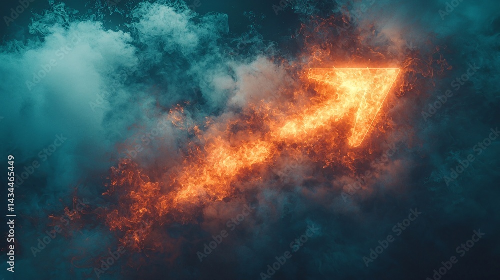 turquoise glowing arrow with vapor trails on high-contrast background, futuristic business journey visual, elegant stock photo style turquoise glowing arrow with vapor trails on high-contrast background, futuristic business journey visual, elegant stock photo style