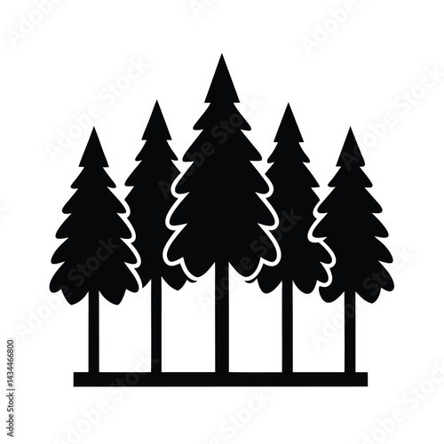 Large Silhouette Tree with Full Leafy Crown