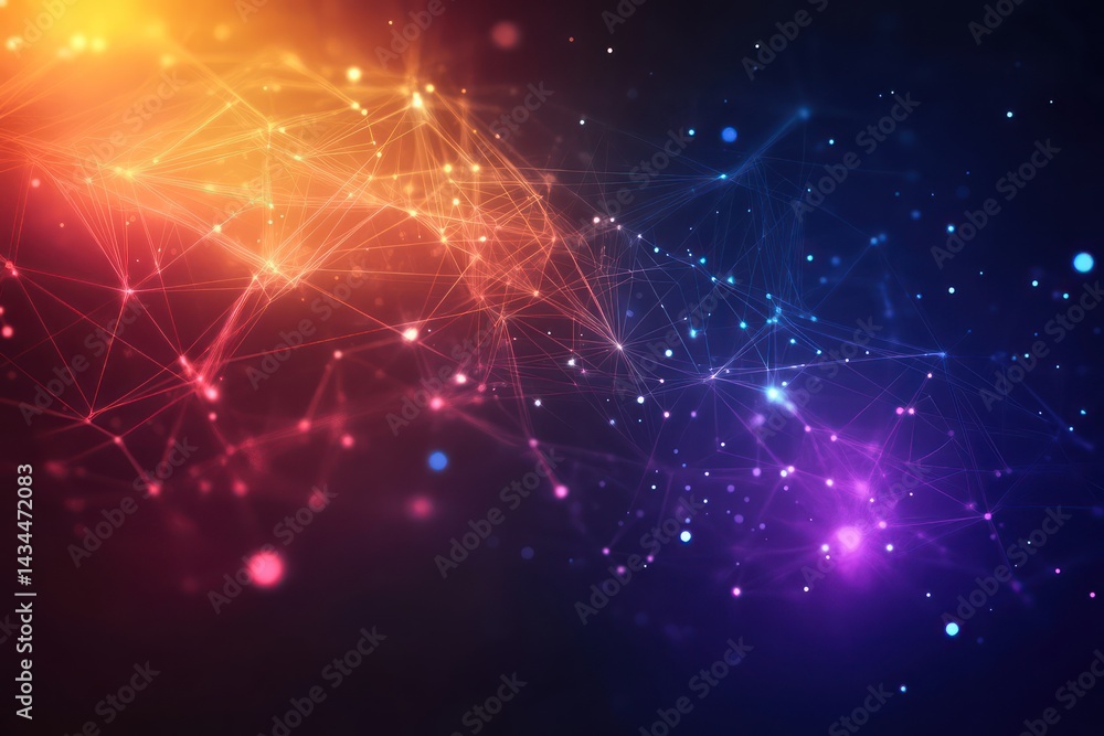 Obraz premium Glowing abstract technology background with vibrant digital connections