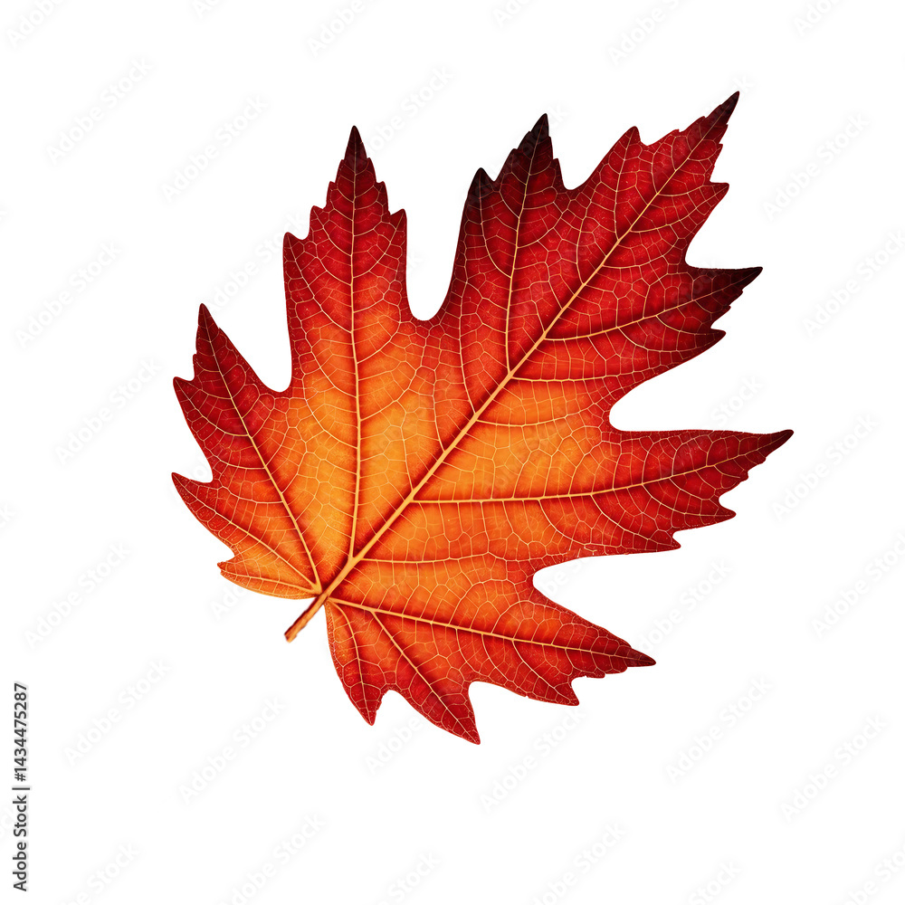 Autumn Red Maple Leaf Isolated on Transparent Background Autumn Red Maple Leaf Isolated on Transparent Background