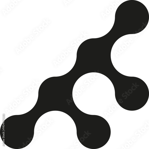 Merged circles arranged in parallel and perpendicular directions with smooth black fills.
