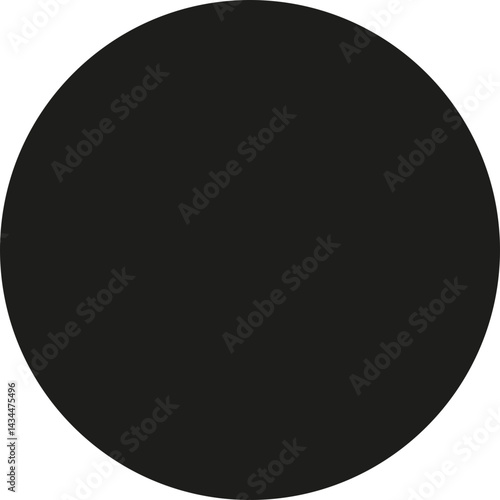 Simple black-filled circle design with no additional features.