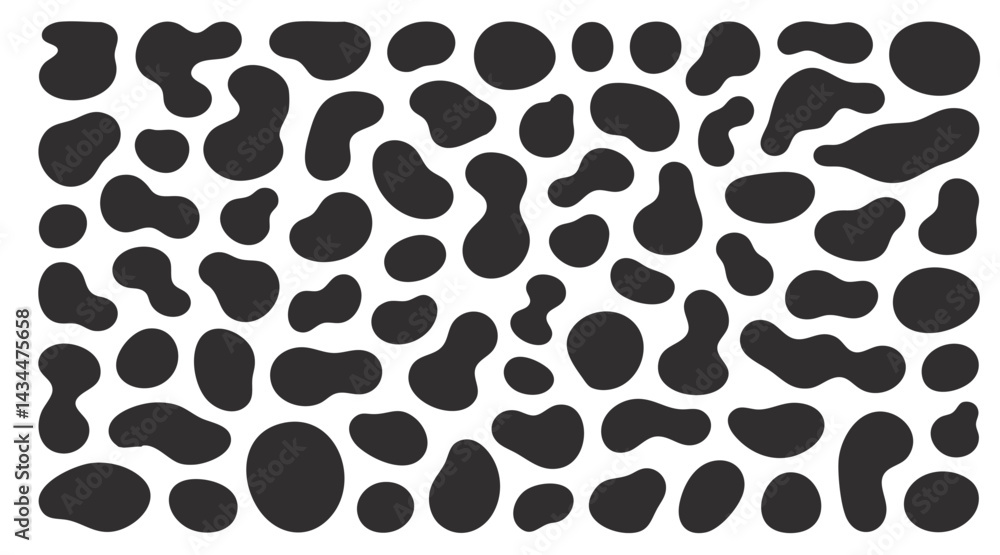 Organic shape round form set. Liquid organic blob Organic shape round form set. Liquid organic blob
